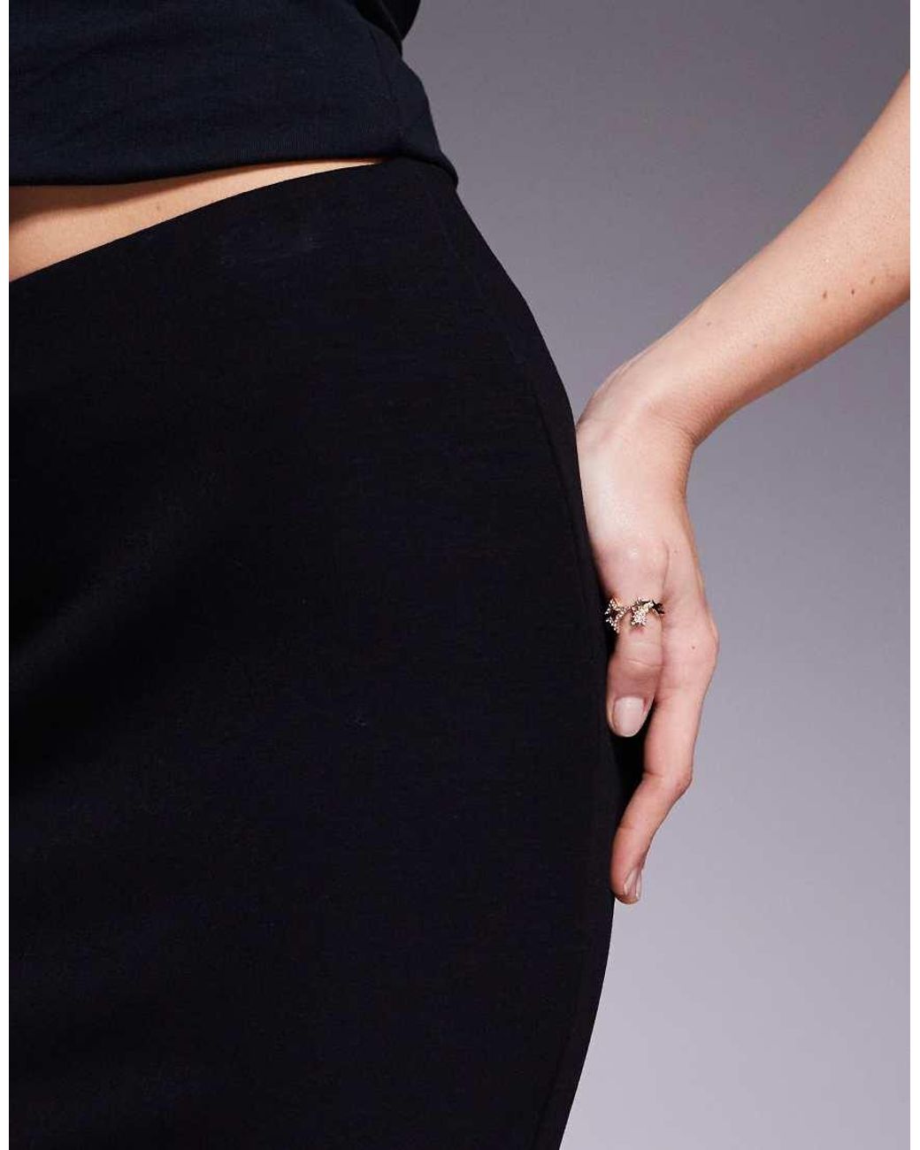 River Island Blue Clean Neoprene Maxi Skirt