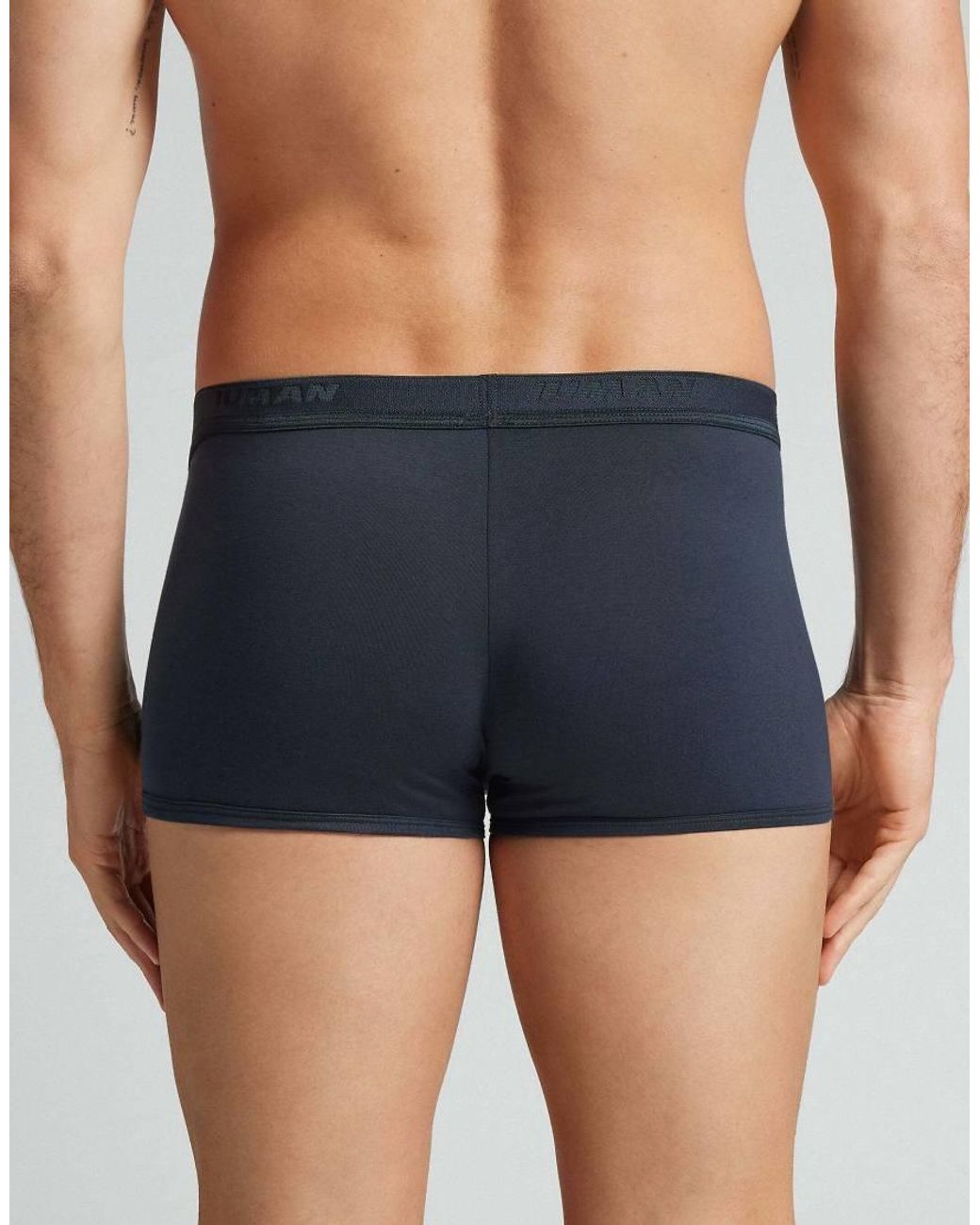 Intimissimi Blue Superior Cotton Boxers With Logo for men