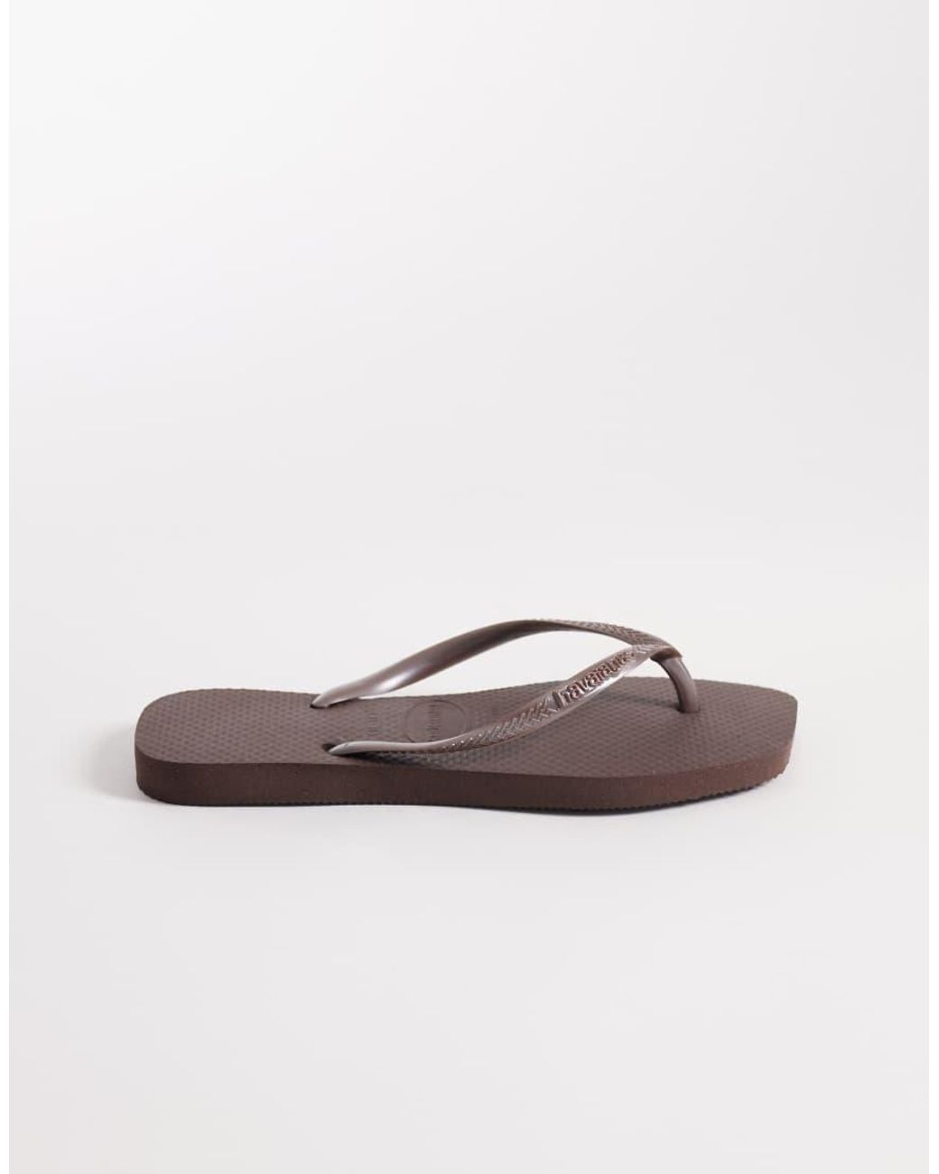 Havaianas Brown Slim Square Toe Flip Flops