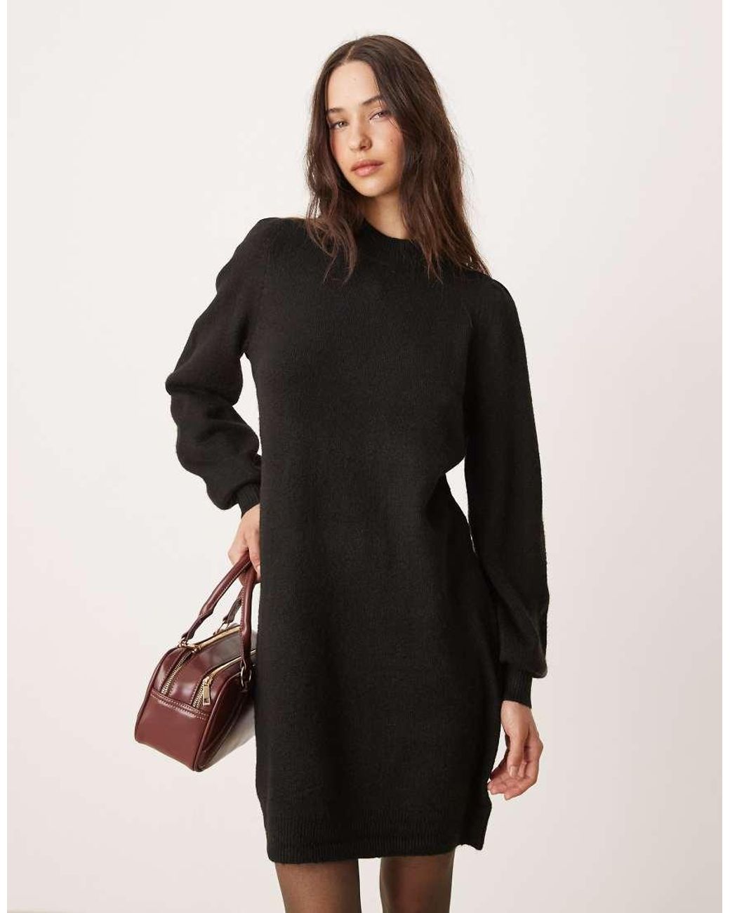 slim fit dress slacks Edited Square Neck Fitted Jumper Dress In Charcoal