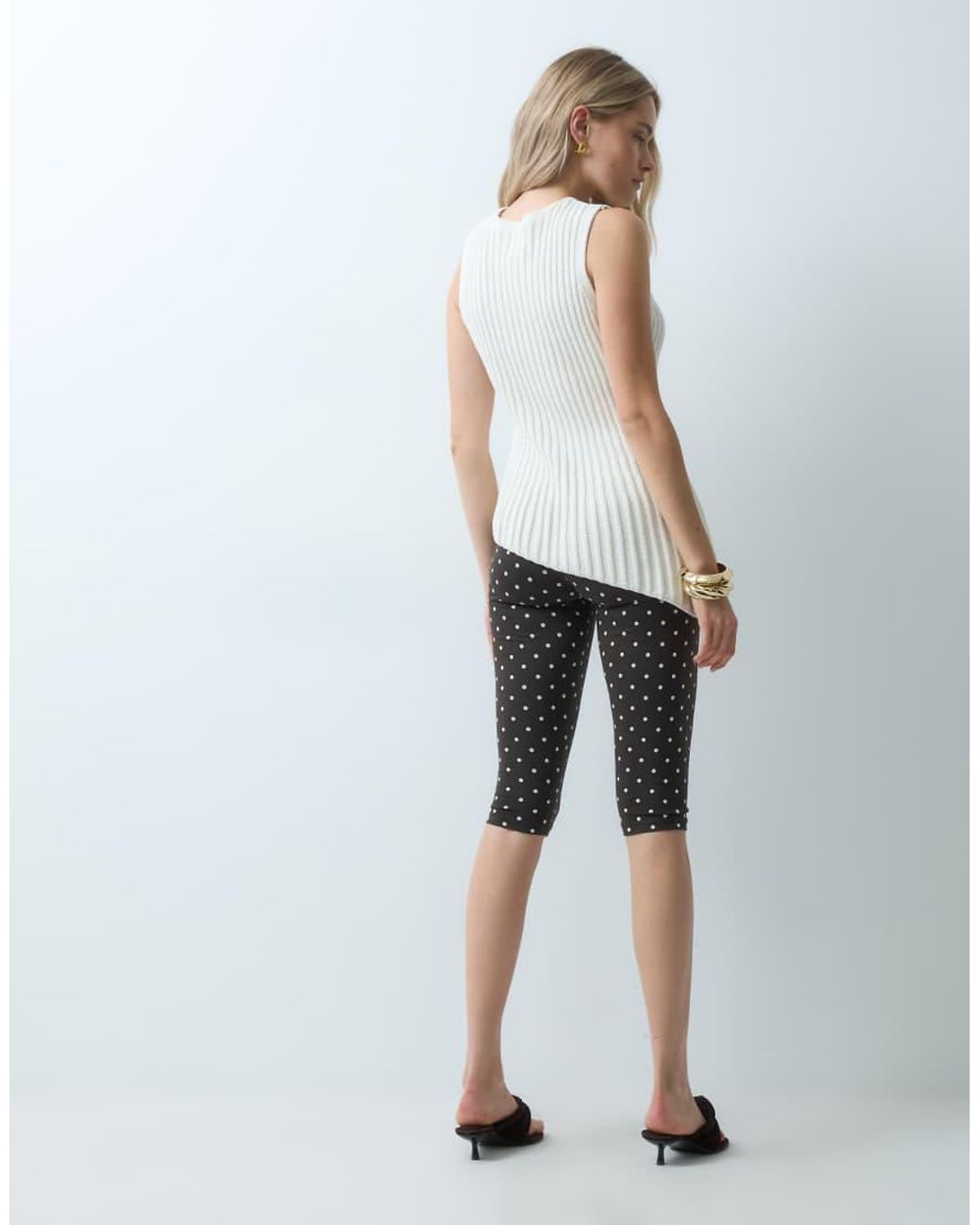 ONLY White Jersey Capri legging