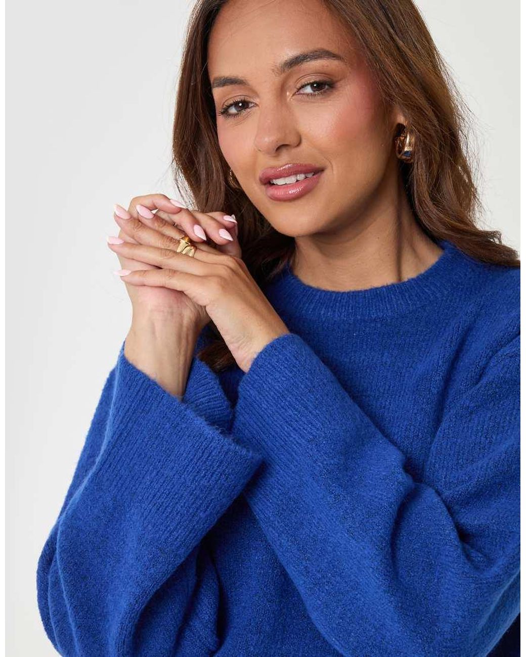 Threadbare Blue Relaxed Fit Crew Neck Jumper