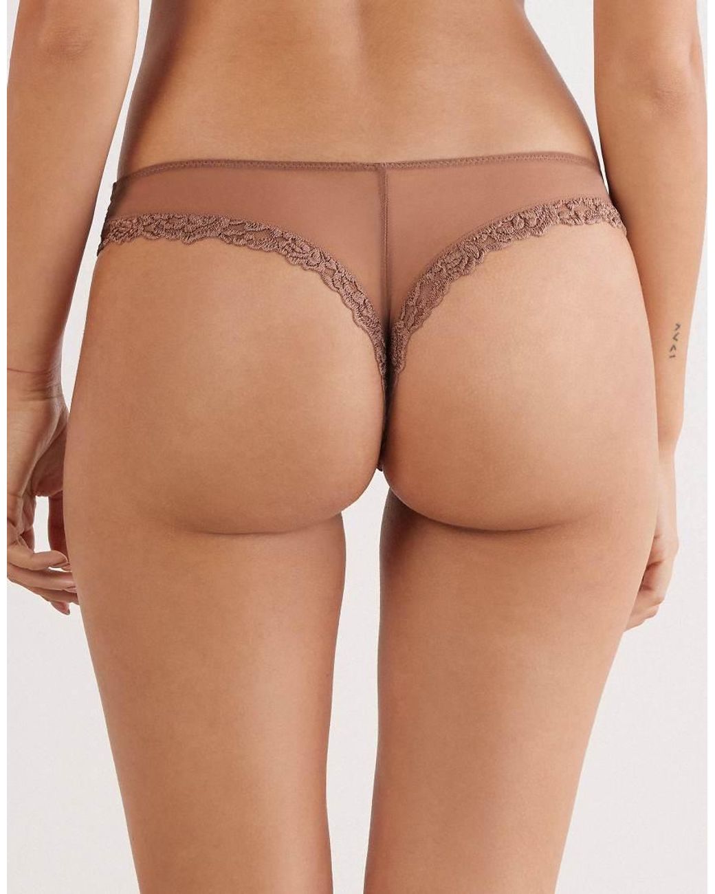 Intimissimi Brown Pretty Flowers Brazilian Briefs