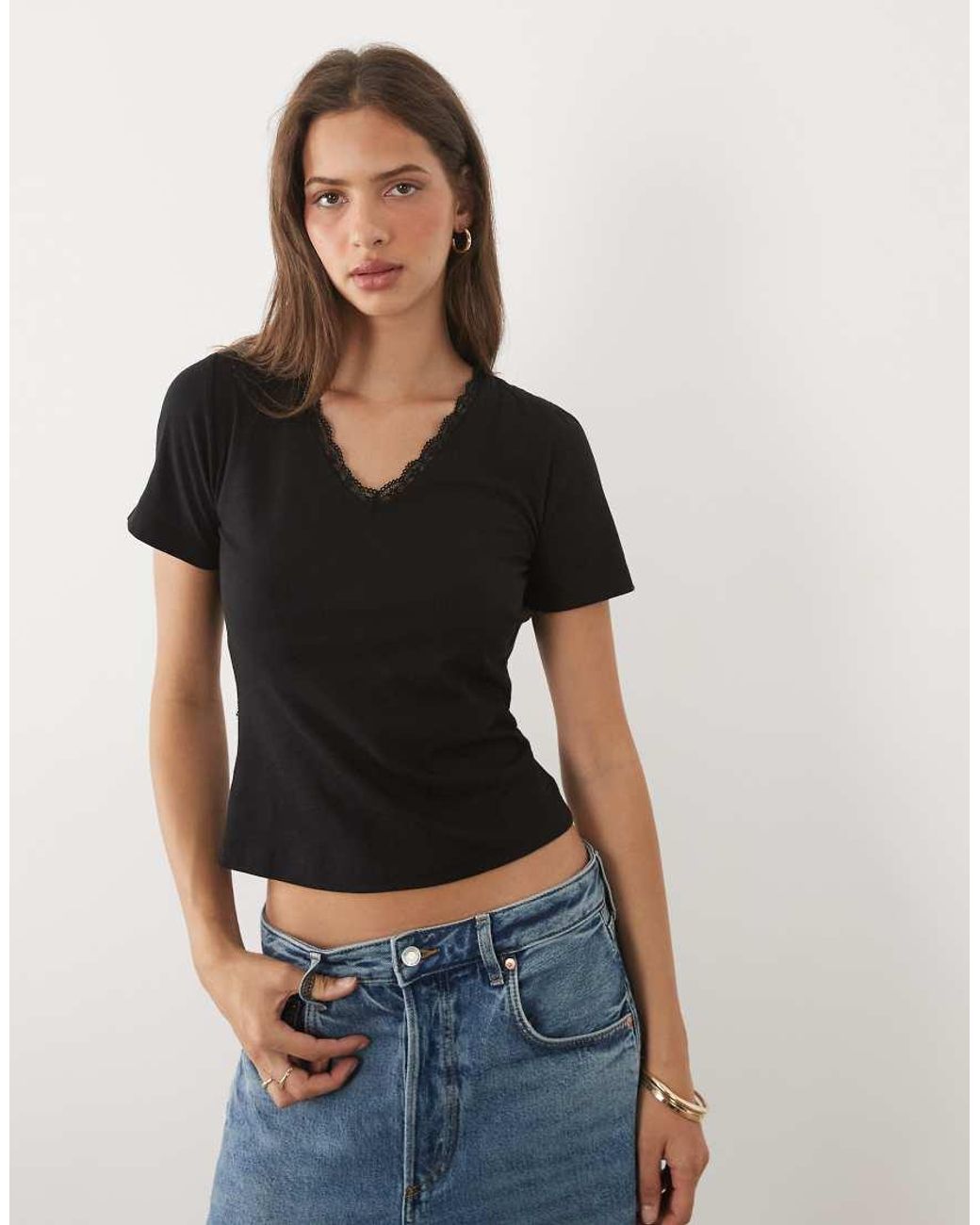 ASOS Black Backless Lace Baby T-shirt