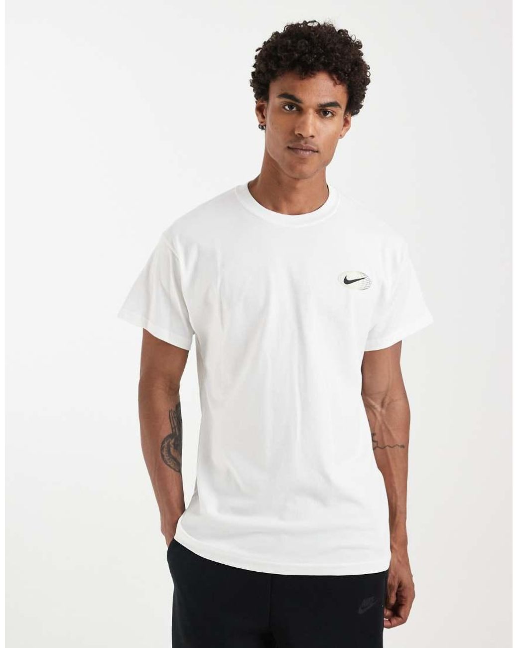 Nike White Athletic Back Graphic T-shirt for men
