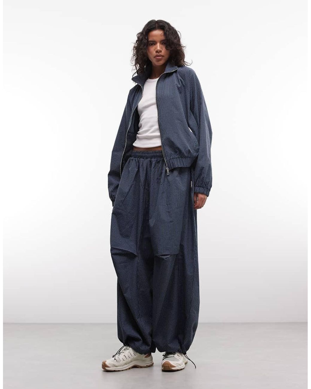 Collusion Blue Xl baggy Nylon Sweatpants