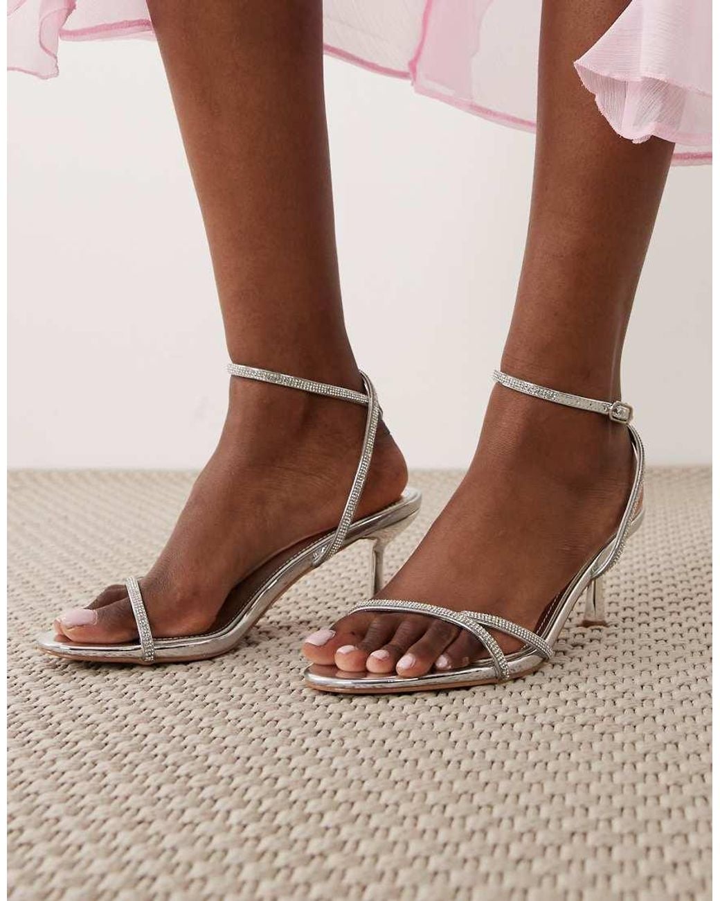 SIMMI Brown Simmi London Yasmin Embellished Heeled Sandals