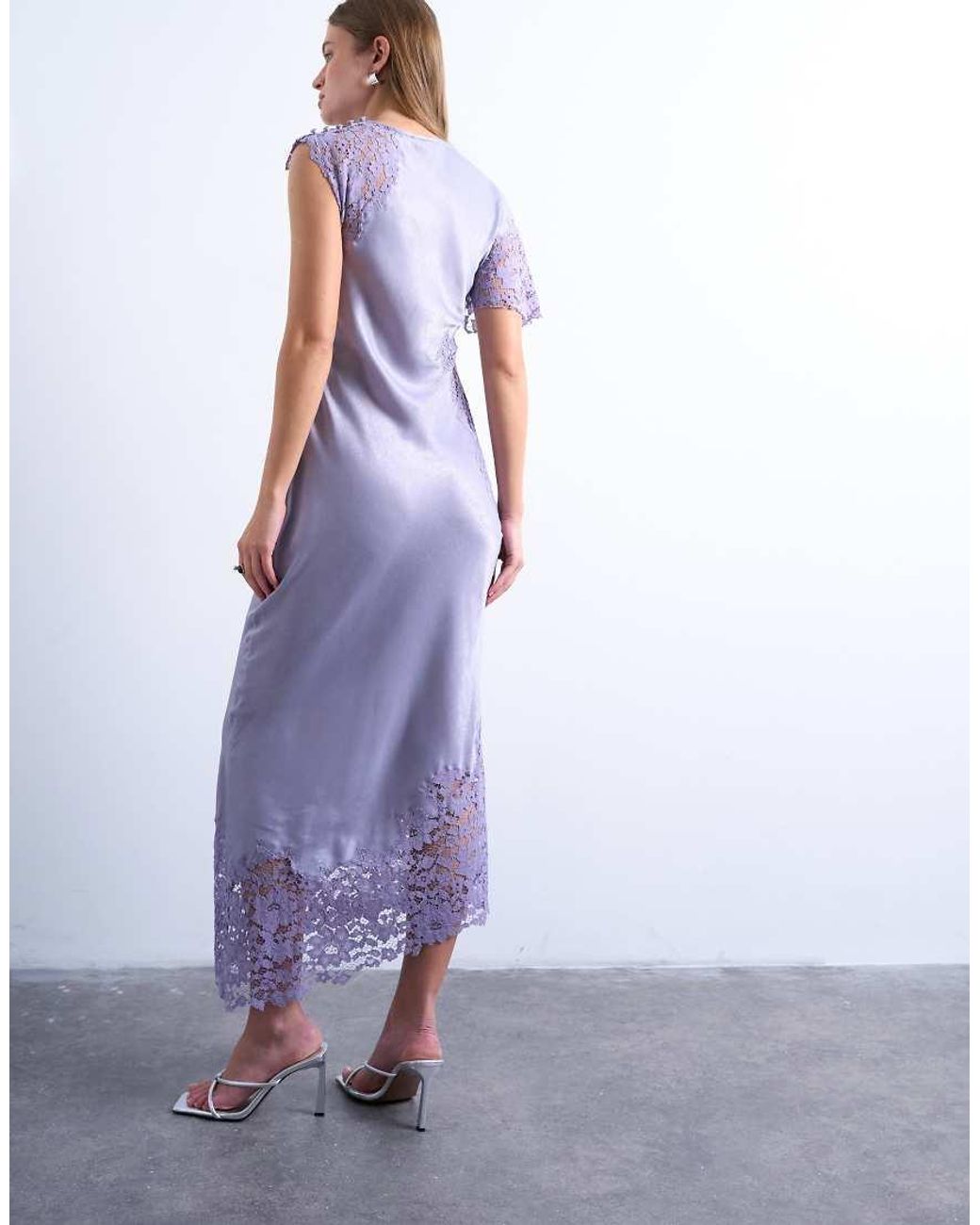 topshop purple lace dress Topshop PETITE Skater Dress Lace Up - Purple - Sz US 0 UK 4 Y2K Minimalist  Style