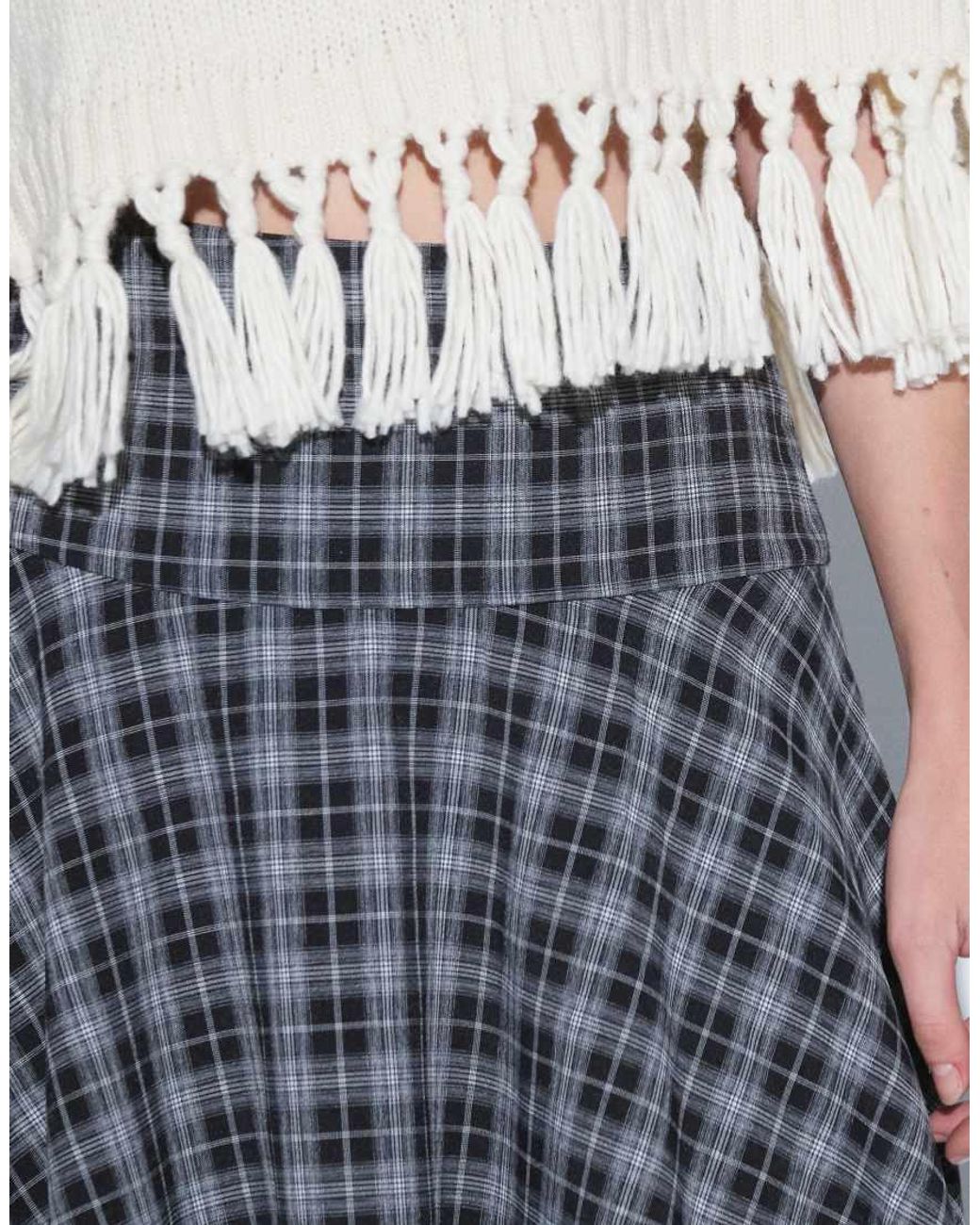 Vero Moda Blue Asymmetric Midi Skirt