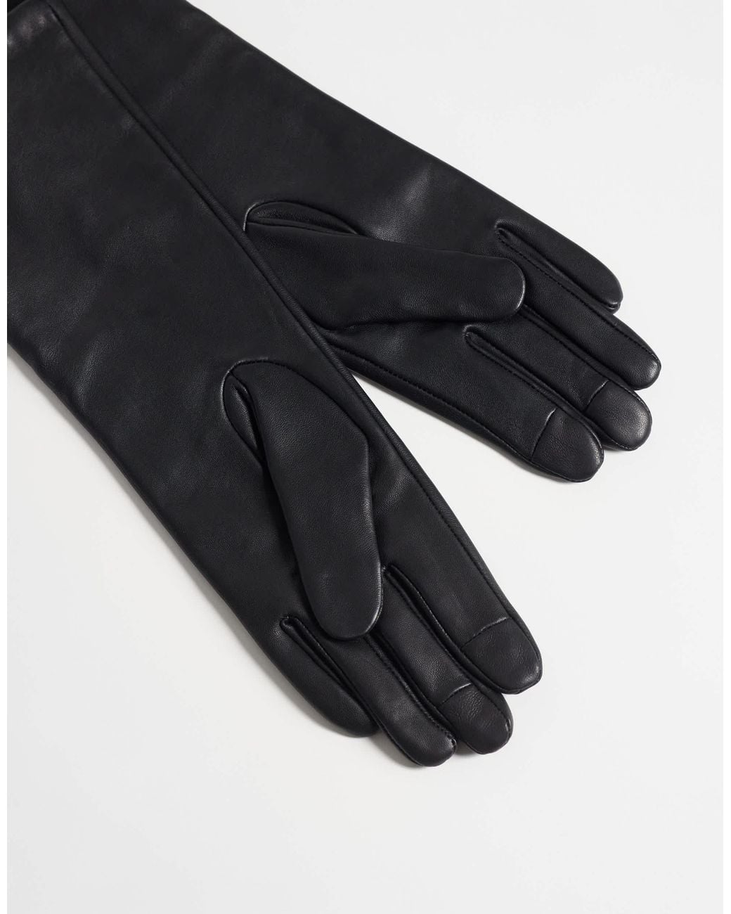ASOS Black Lange lederhandschuhe