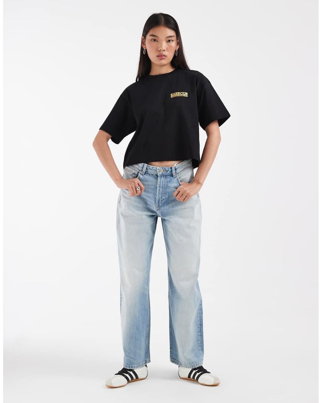 Barbour Black Amaya Short Sleeve Logo T-Shirt