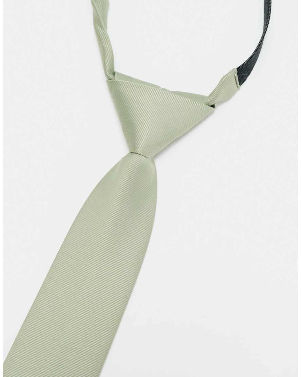 ASOS White Adaptive Hook And Loop Tape Fastener Tie for men