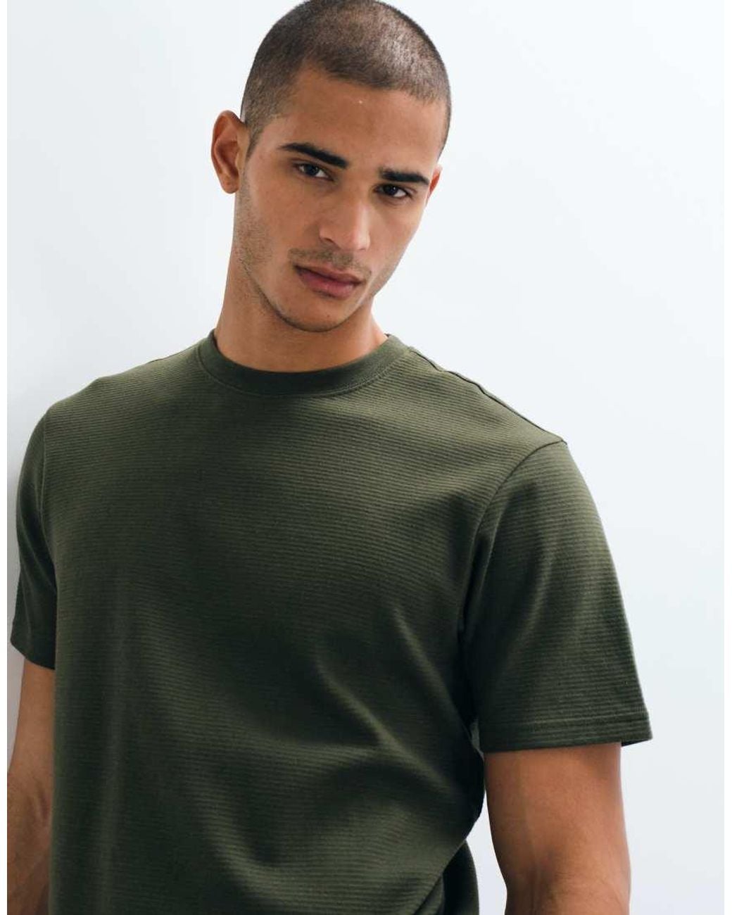 Threadbare Green Cotton Short Sleeve T-shirt for men