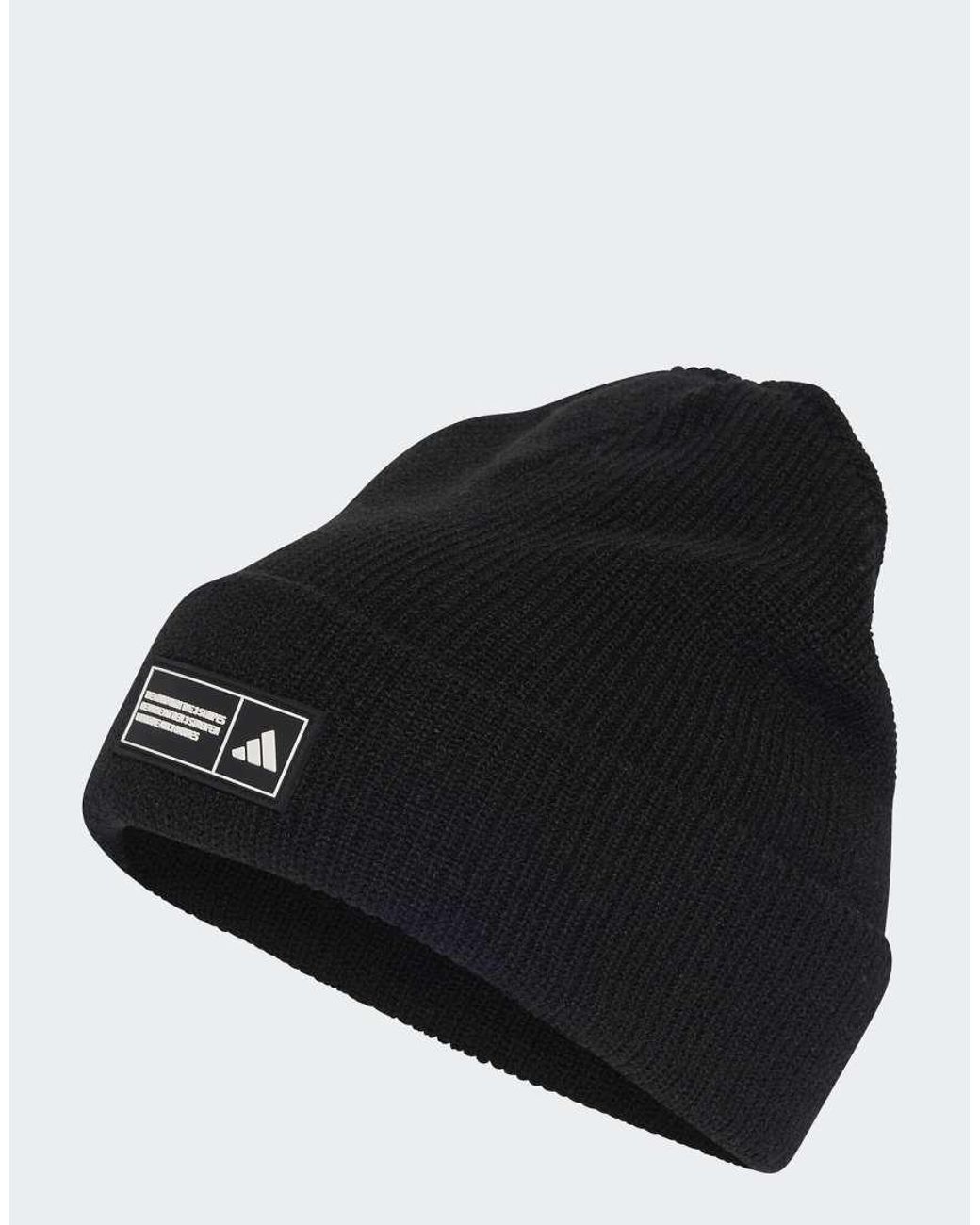 Adidas Originals Black Essentials Label Beanie Cuffed