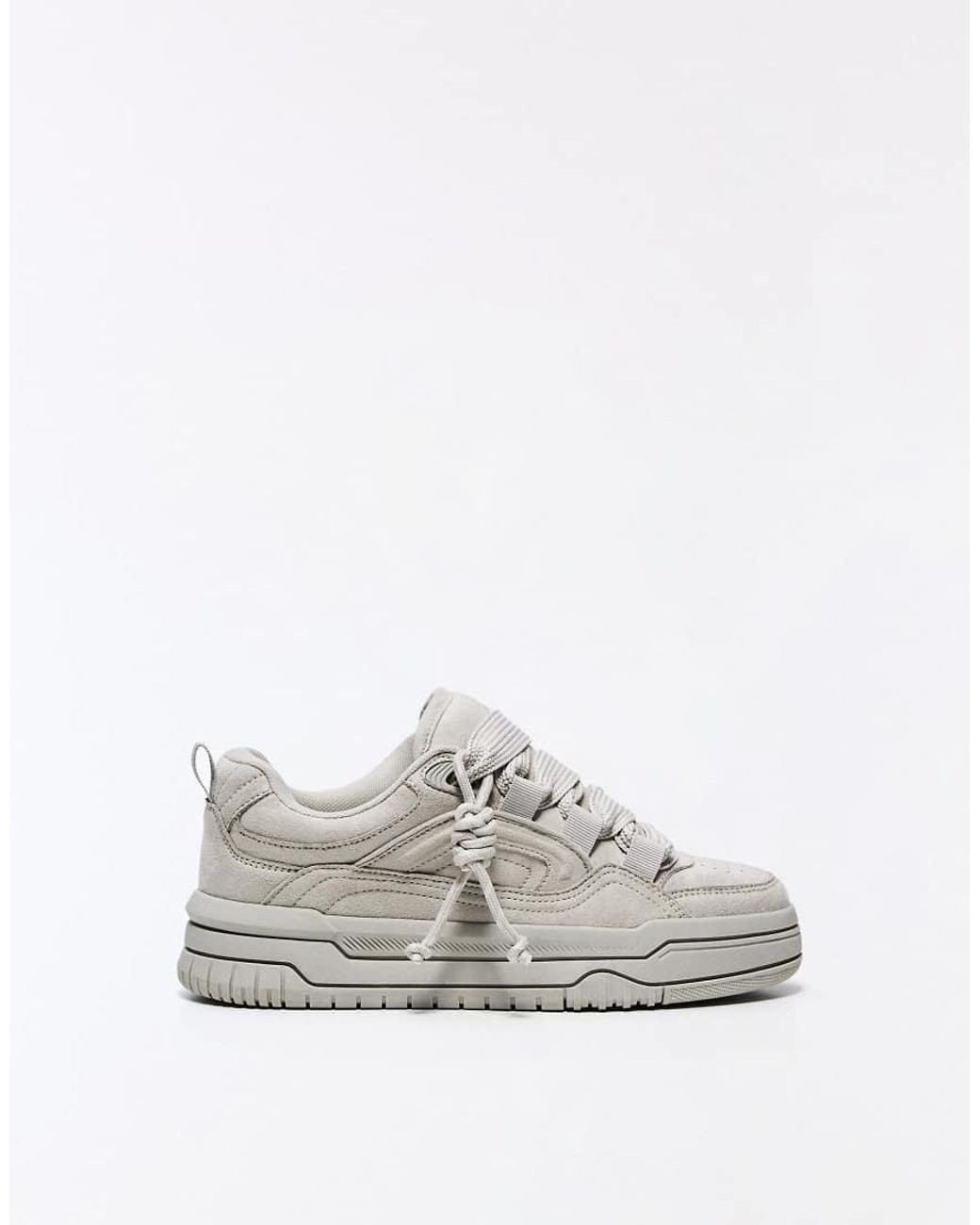 Bershka Gray Chunky Skate Shoes