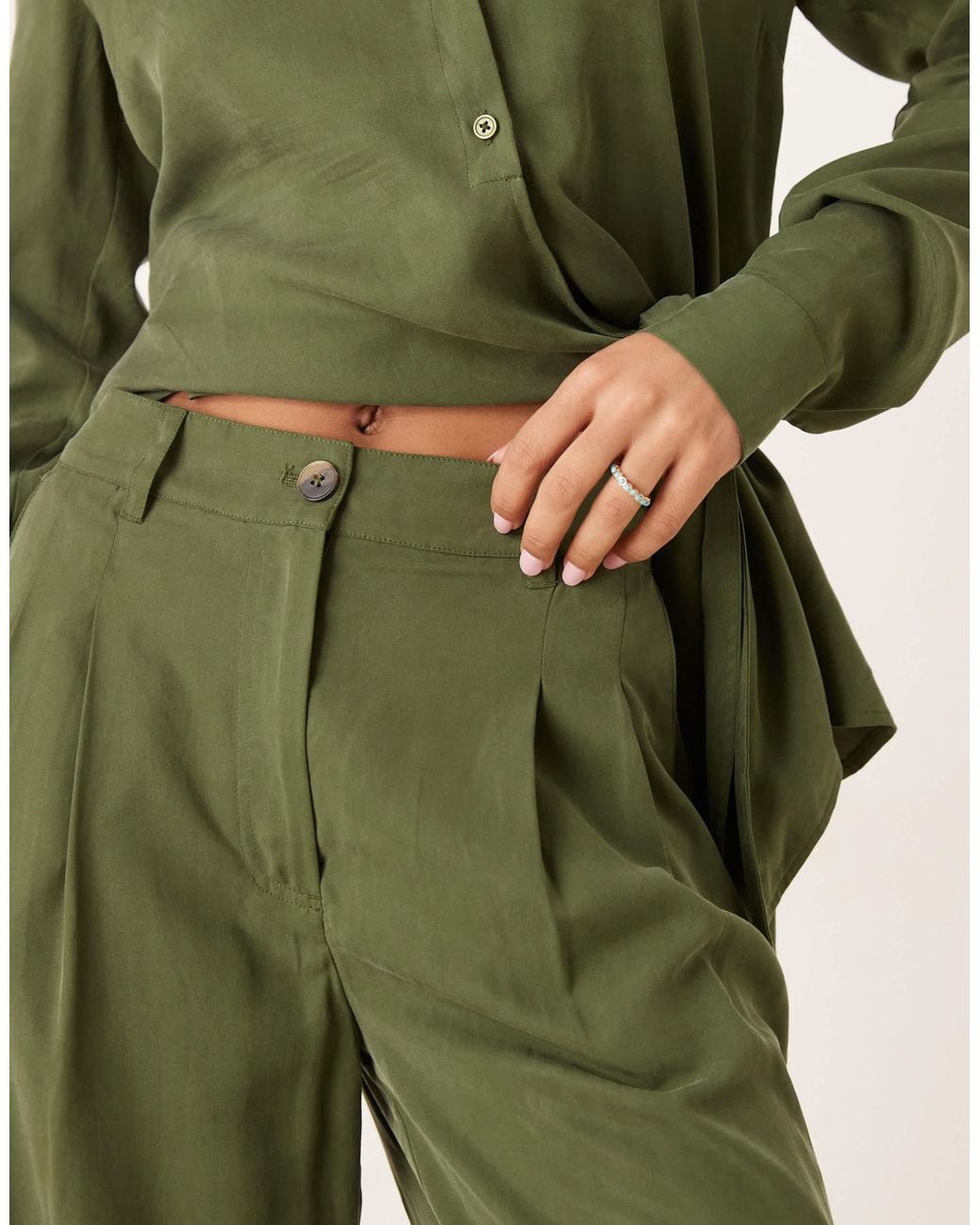 ASOS Green Soft Tapered Pants