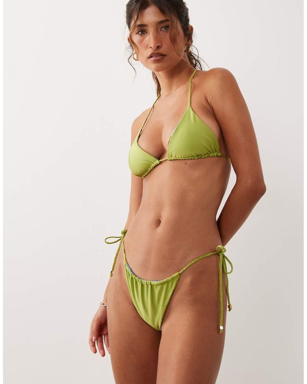 VDM The Label Brown Reversible Tieside Bikini Bottoms