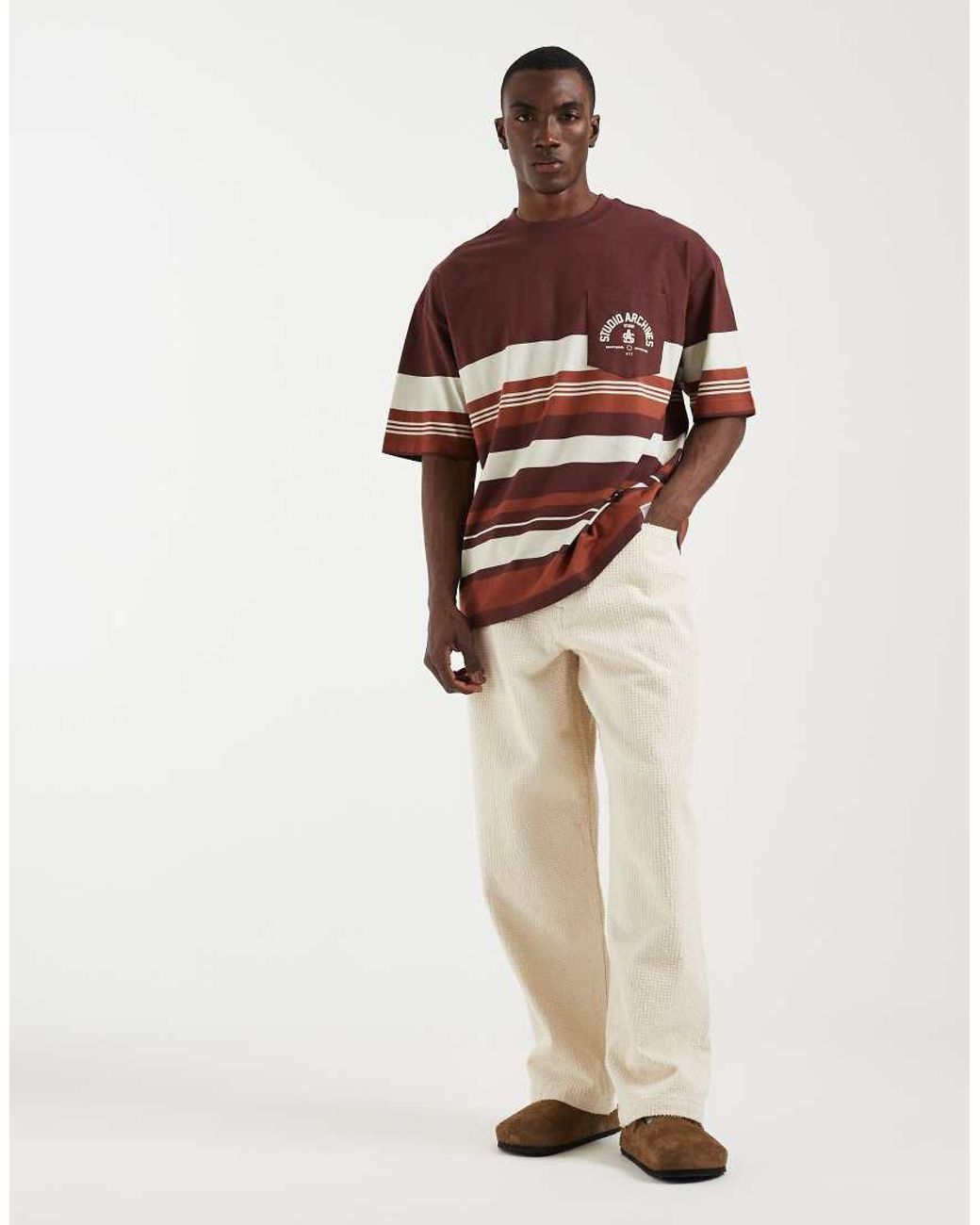 ASOS Brown Oversized T-shirt for men