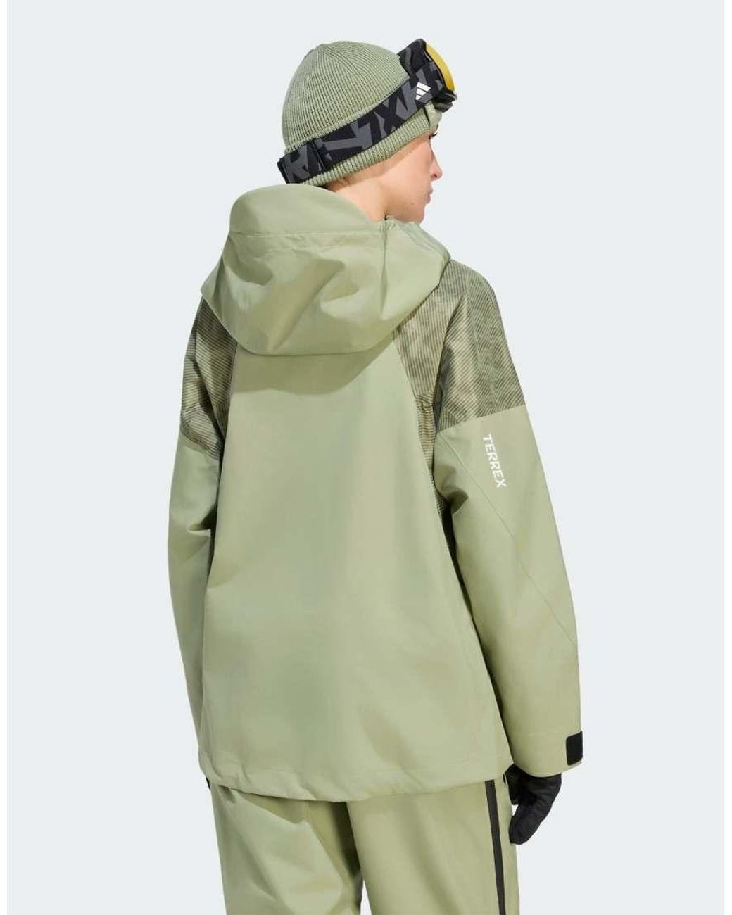 Adidas Originals Green Terrex Xperior Hybrid Primeknit Climaproof+ Jacket