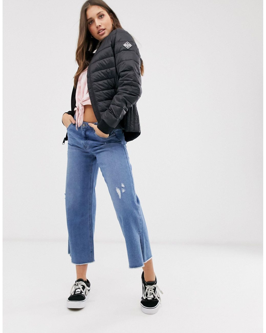 Hollister Padded Jacket in Black Lyst Canada