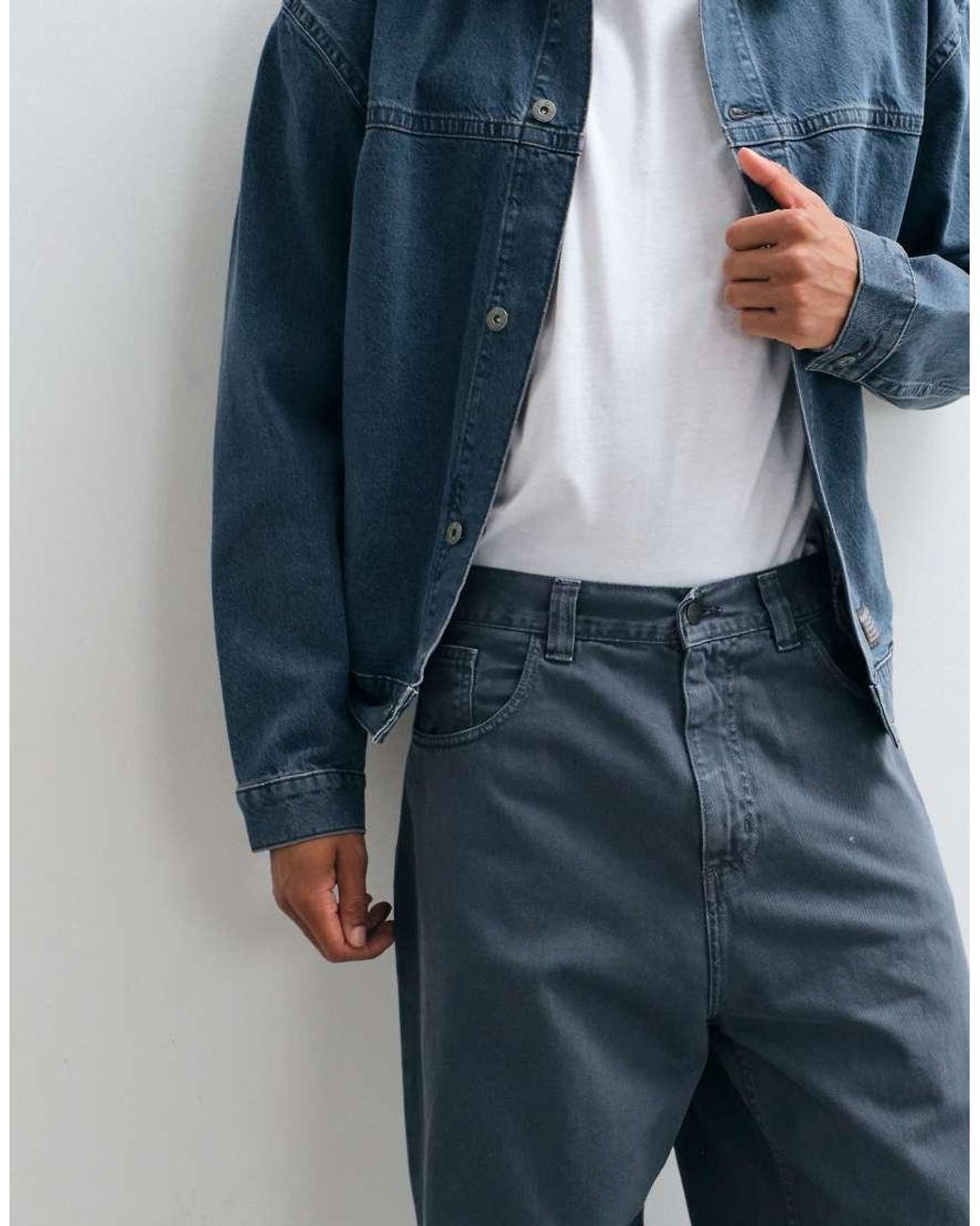 Carhartt Blue Brandon Baggy Loose Straight Fit Jeans for men