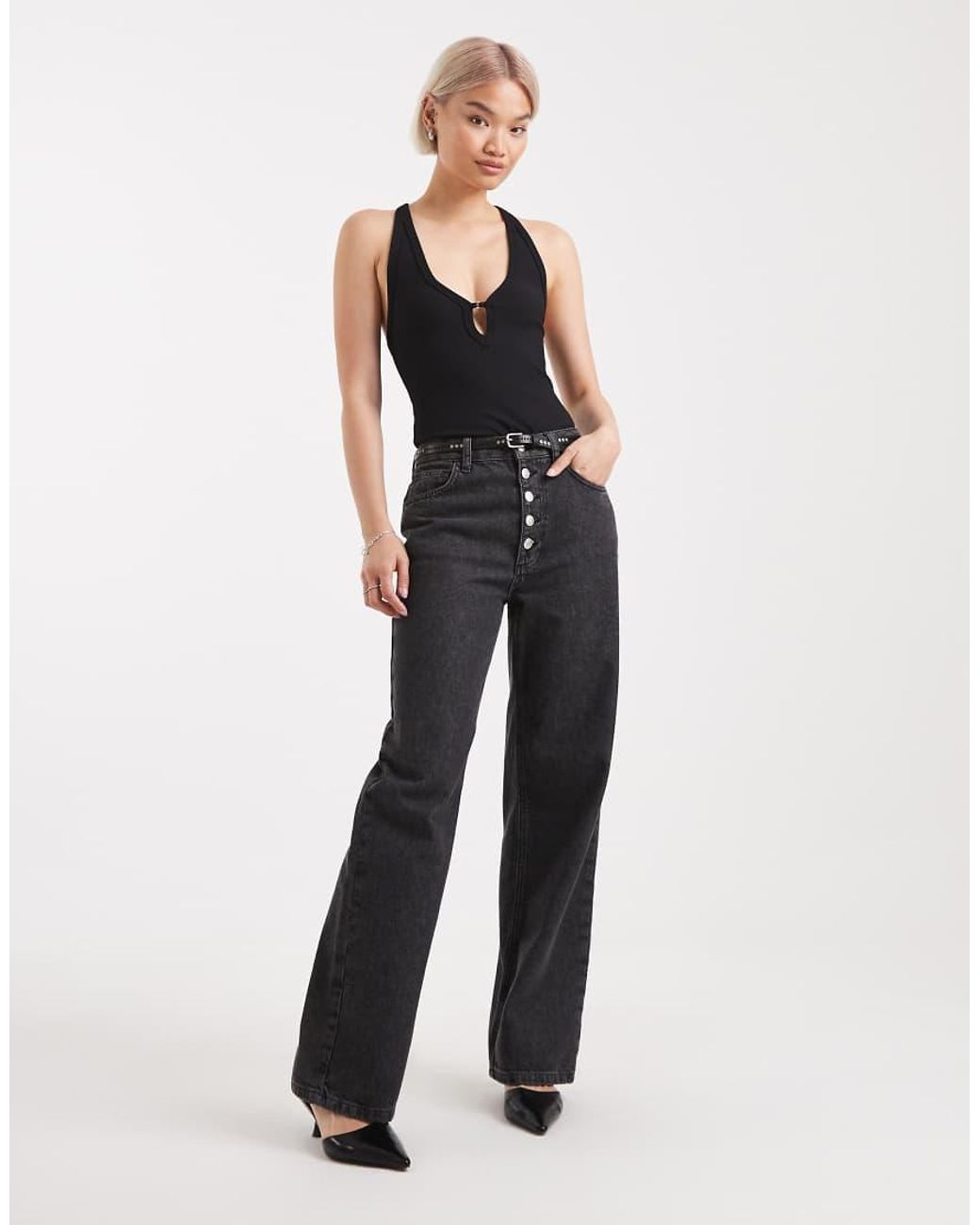 Edikted Black Alanah Cut Out Ribbed Bodysuit