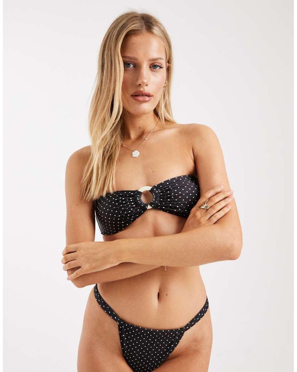 Brave Soul Black Bandeau Bikini Top