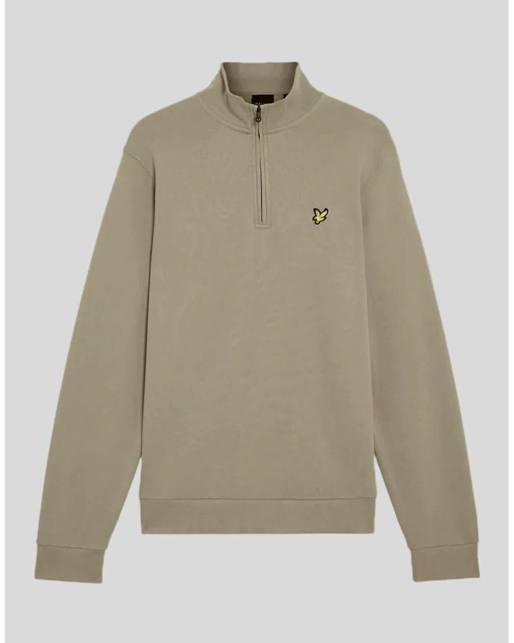 Lyle & Scott Green Mid Layers Quarter Zip Pullover Sweatshirt for men