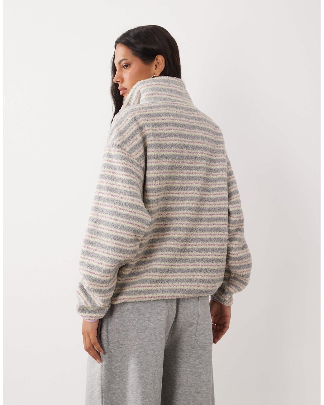 Squiggle Clothes Pattern Brave Soul 1/4 Zip Fleece in Brown | Lyst