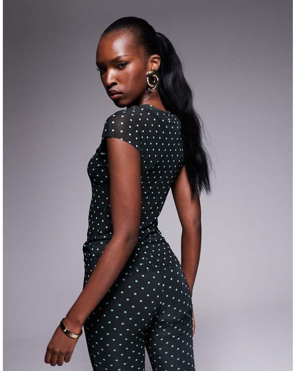 AFRM Gray Power Mesh Cap Sleeve Tee Co-ord