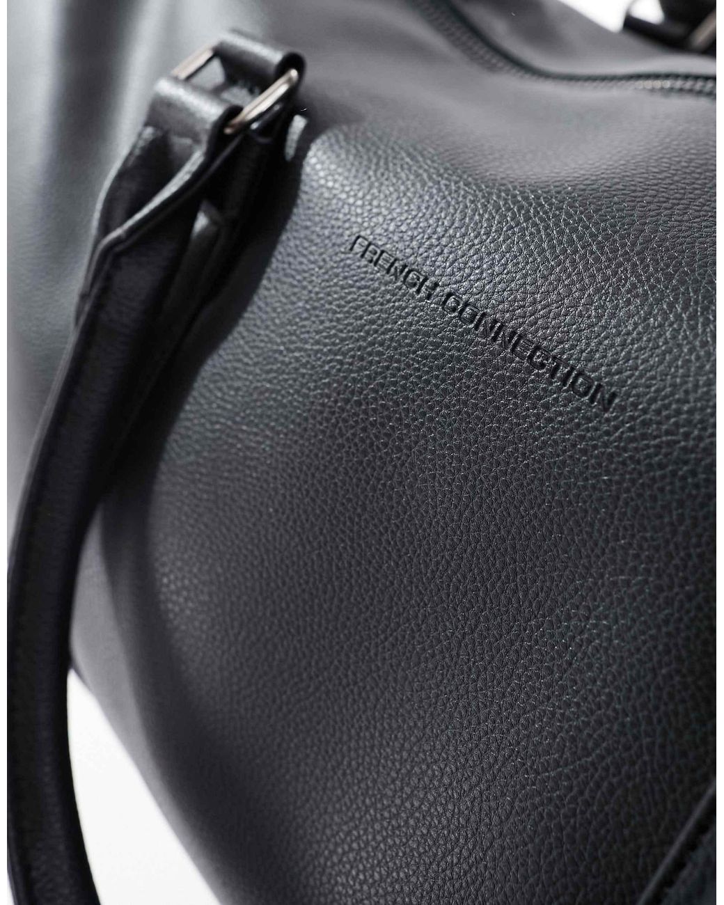 French Connection Faux Leather Holdall Bag in Black for Men Lyst UK
