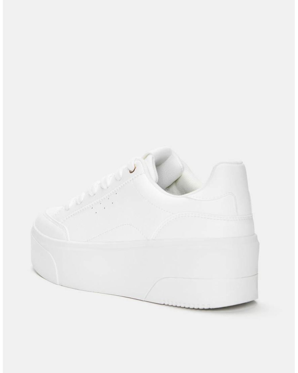 Pull&Bear White Platform Sneakers