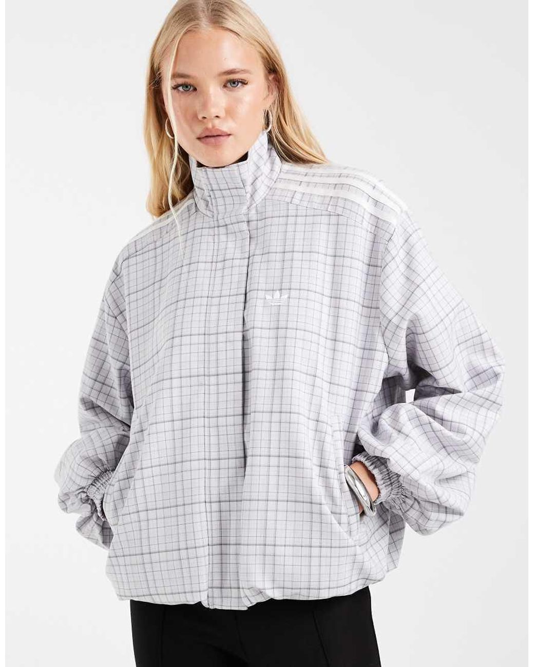 Adidas Originals Gray Check Track Top