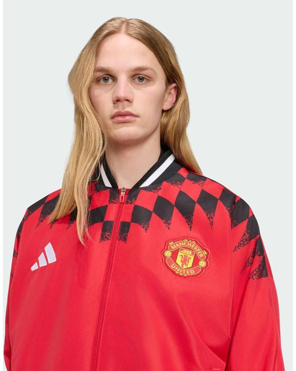 Adidas Originals Red Manchester United Stadium Track Top for men