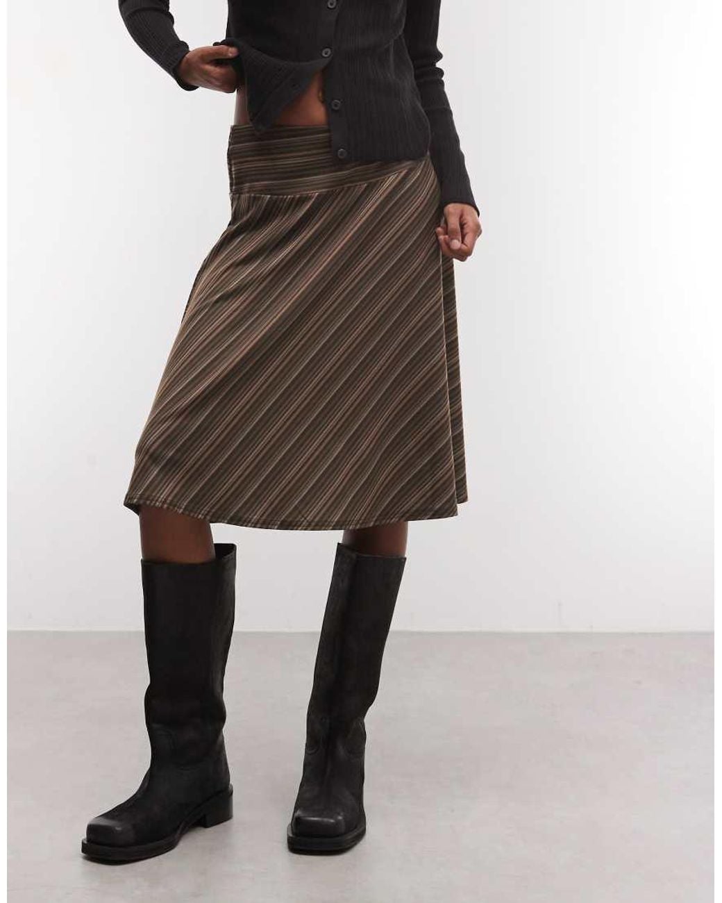 Reclaimed Vintage Pink Jersey Awkard Length Skirt