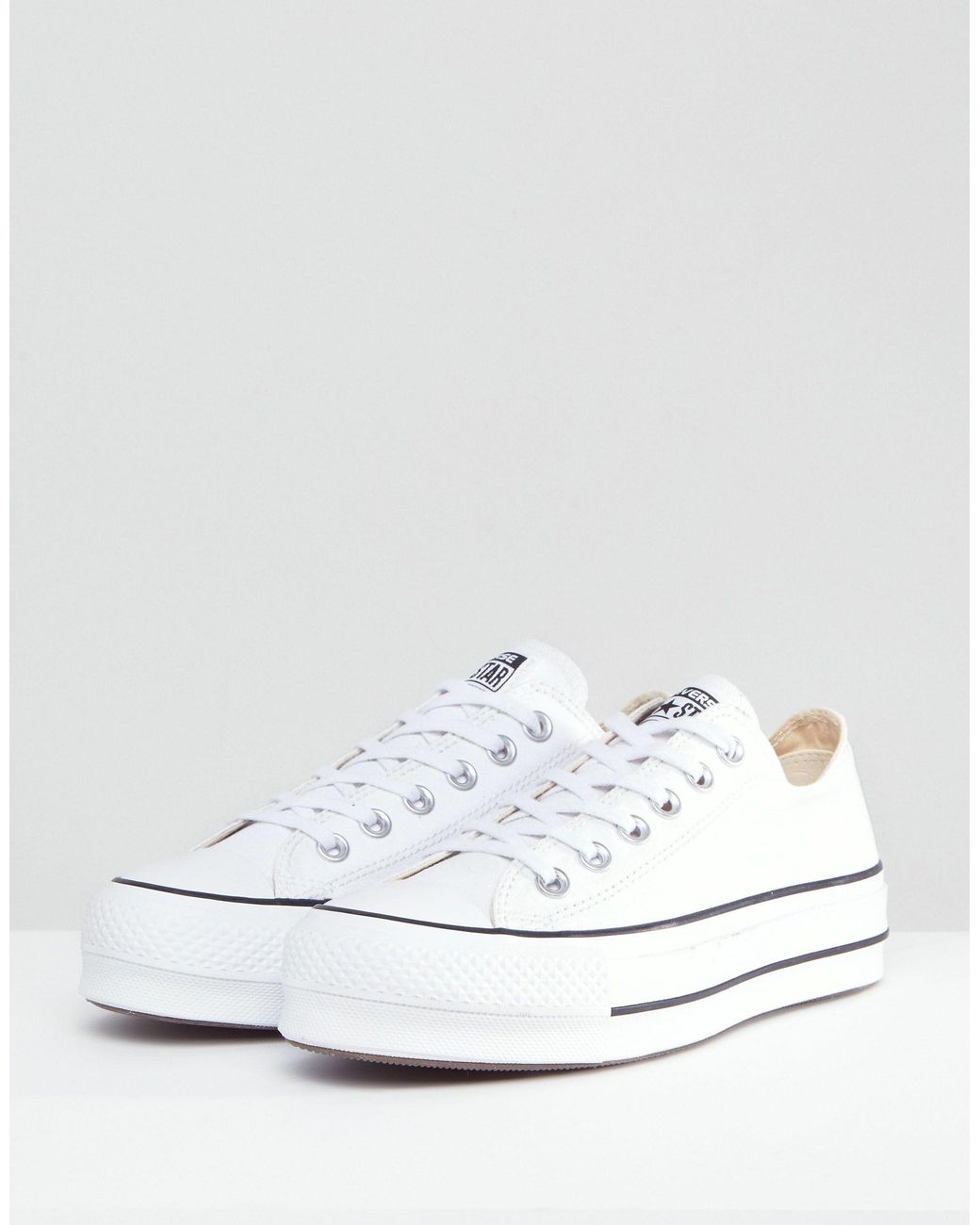 Converse Chuck Taylor All Star Ox Canvas Platform Sneakers in White | Lyst