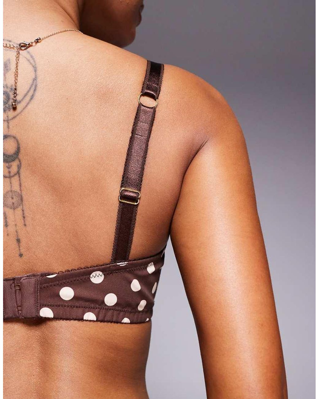 ASOS Black Fuller Bust Shay Polka Dot Underwire Balcony Bra