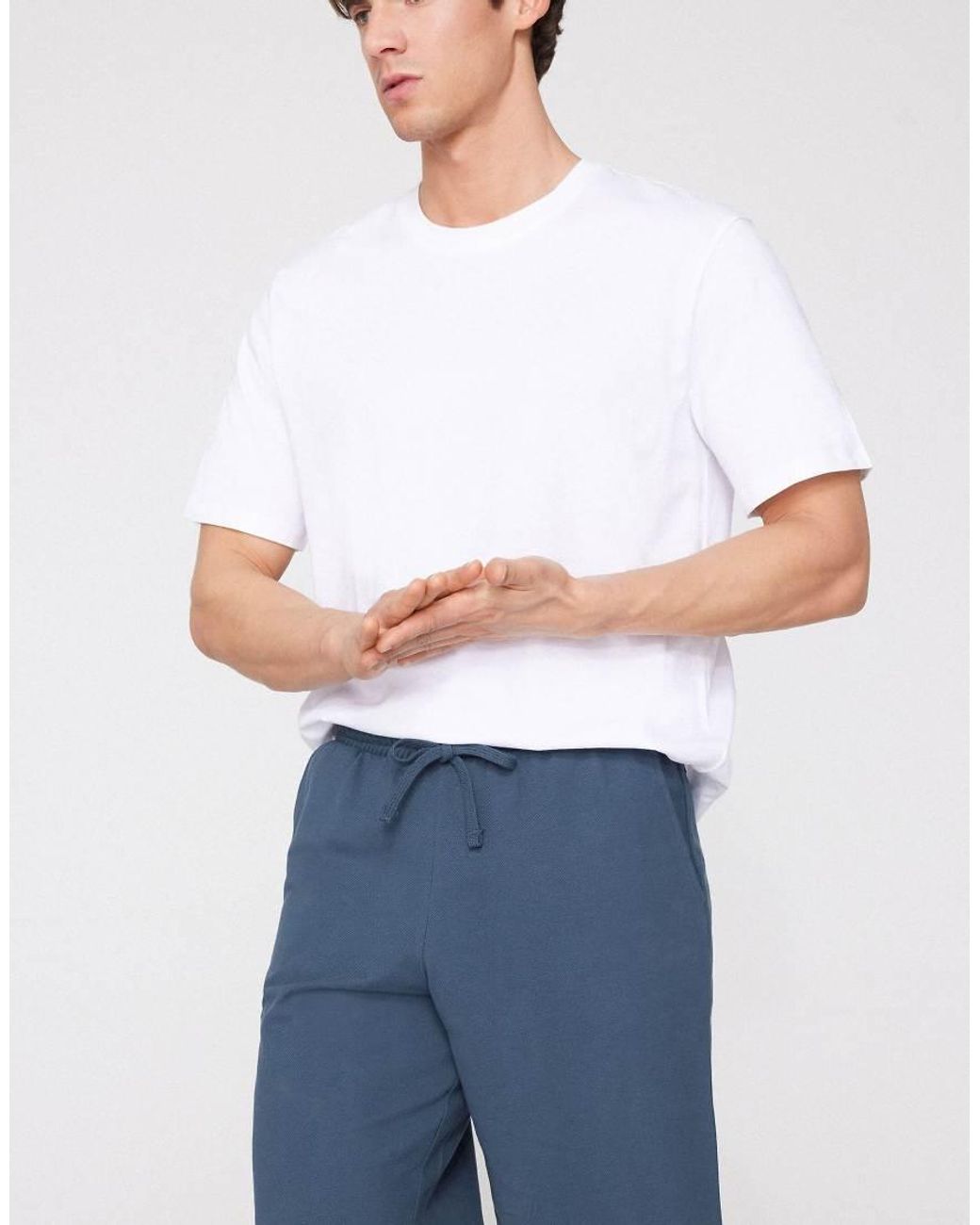 Tezenis Blue Piqué Shorts for men