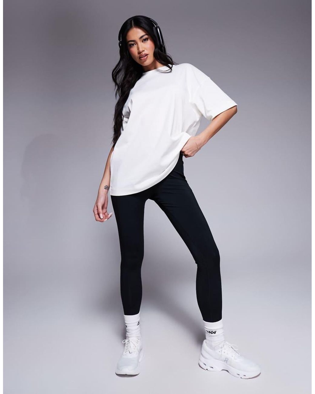 4505 Gray Icon Heavyweight Cotton Oversized T-shirt With Quick Dry Finish