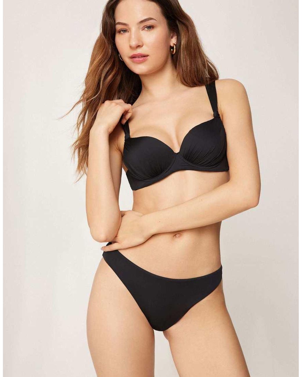 Tezenis Black Graduated Balconette Bikini Top