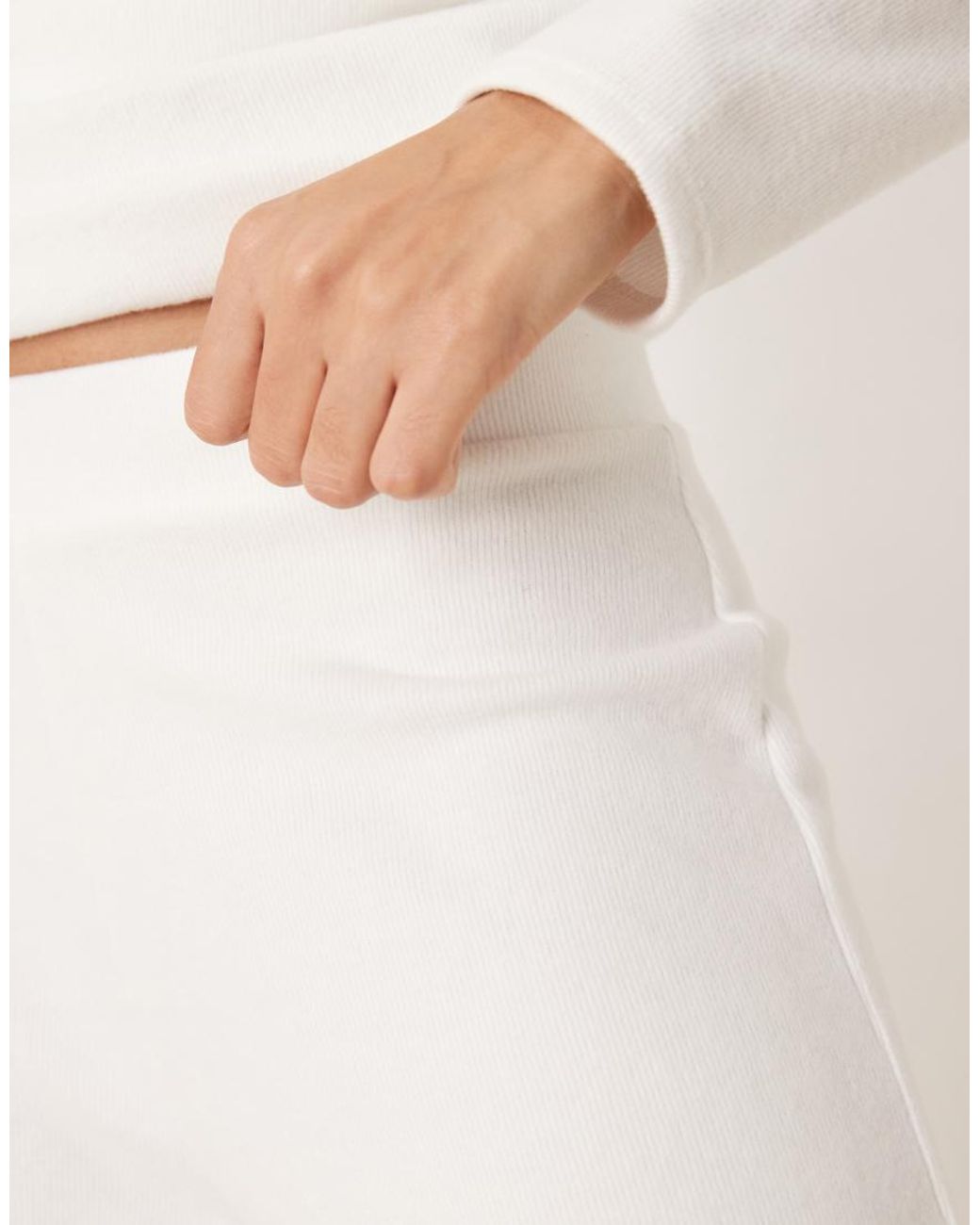 ASOS Natural Supersoft Co-ord Wide Leg Trouser