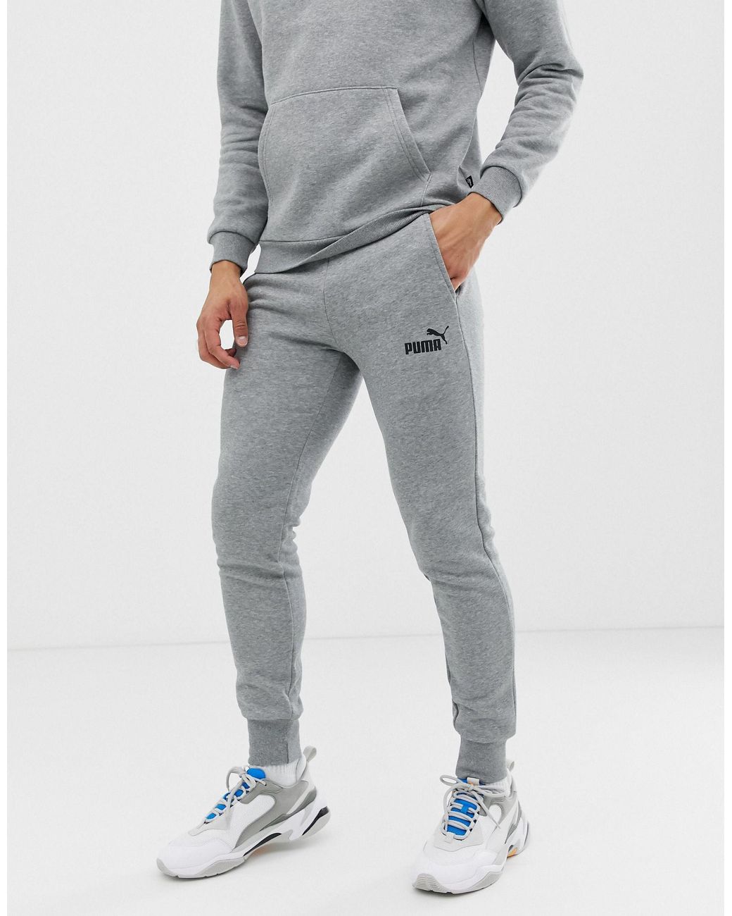 Dark grey puma joggers Clearance