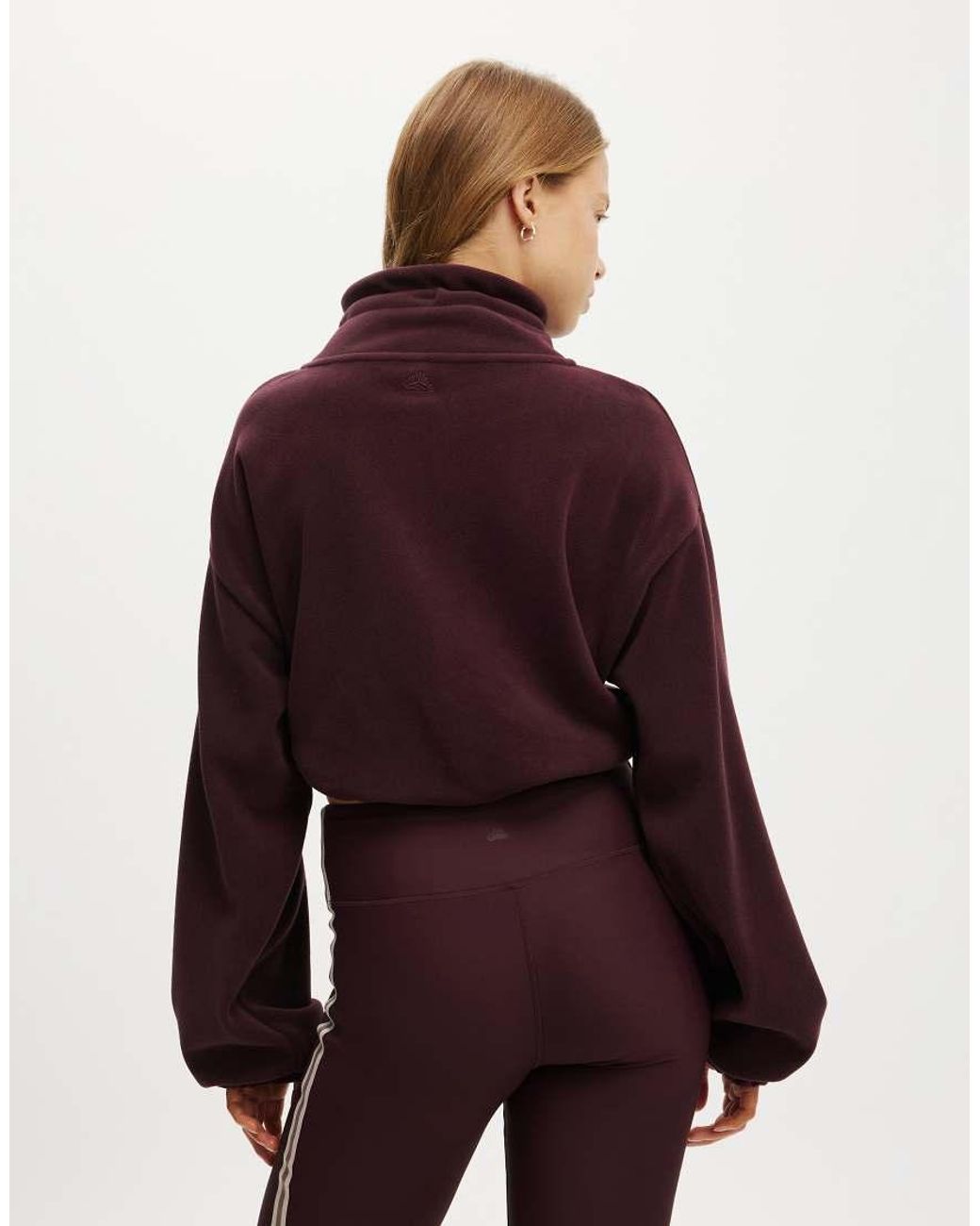 Cotton On Purple Explorer Polar Fleece Half Zip Jumper