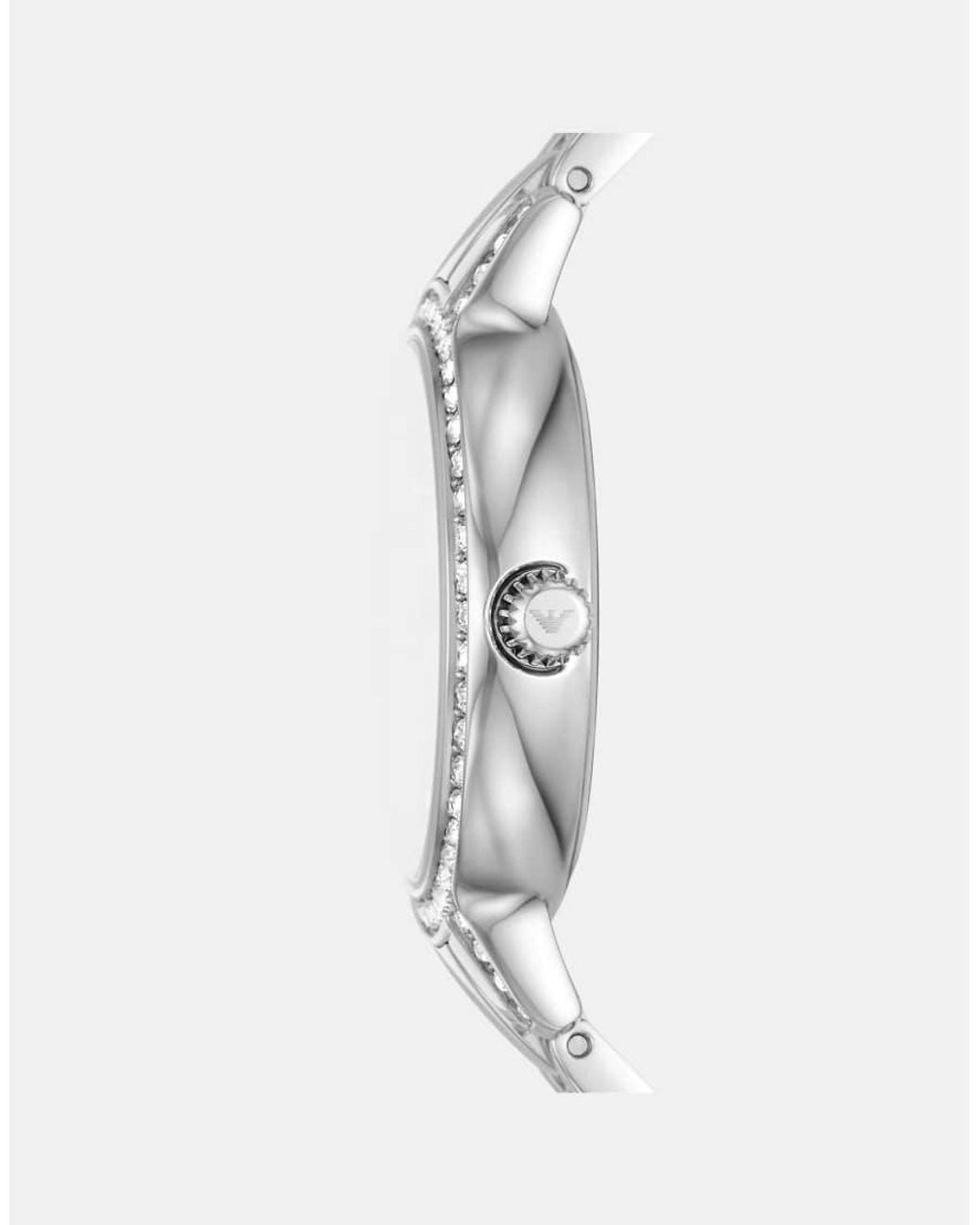 Emporio Armani White Three-Hand, Stainless Steel Watch, Ar11484