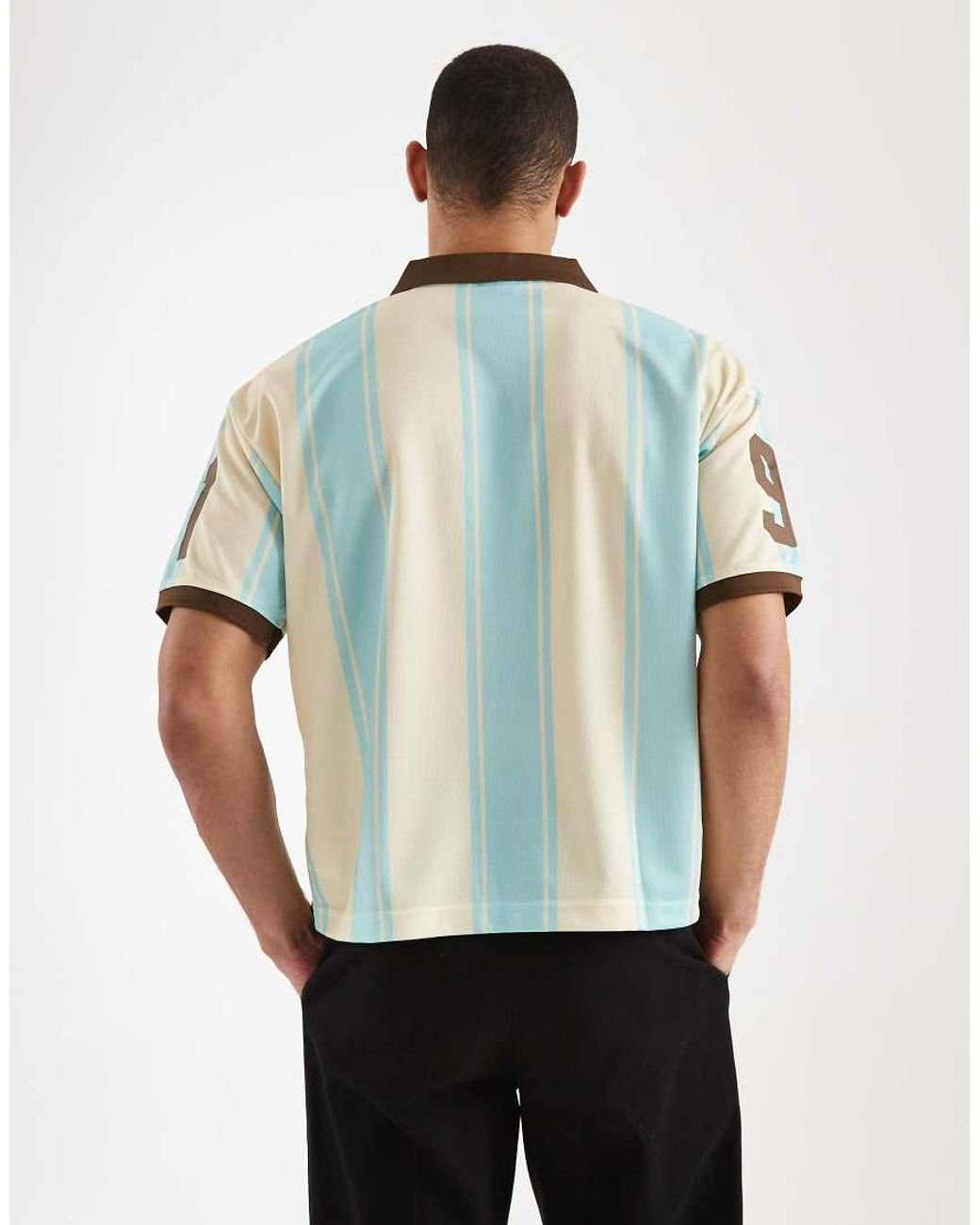 Cotton On White Boxy Oversized Sporty Graphic Polo for men