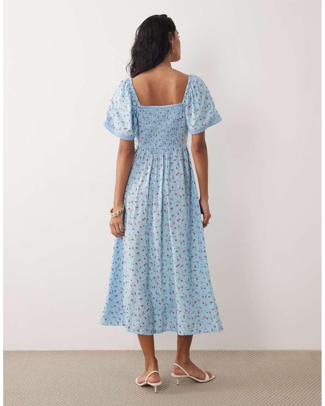 Nobody's Child Blue Mia Midi Dress