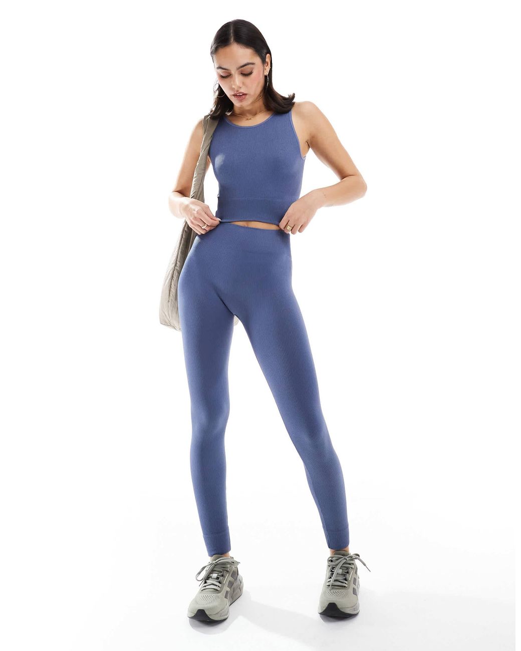 ONLY Blue Seamless Top Co-ord