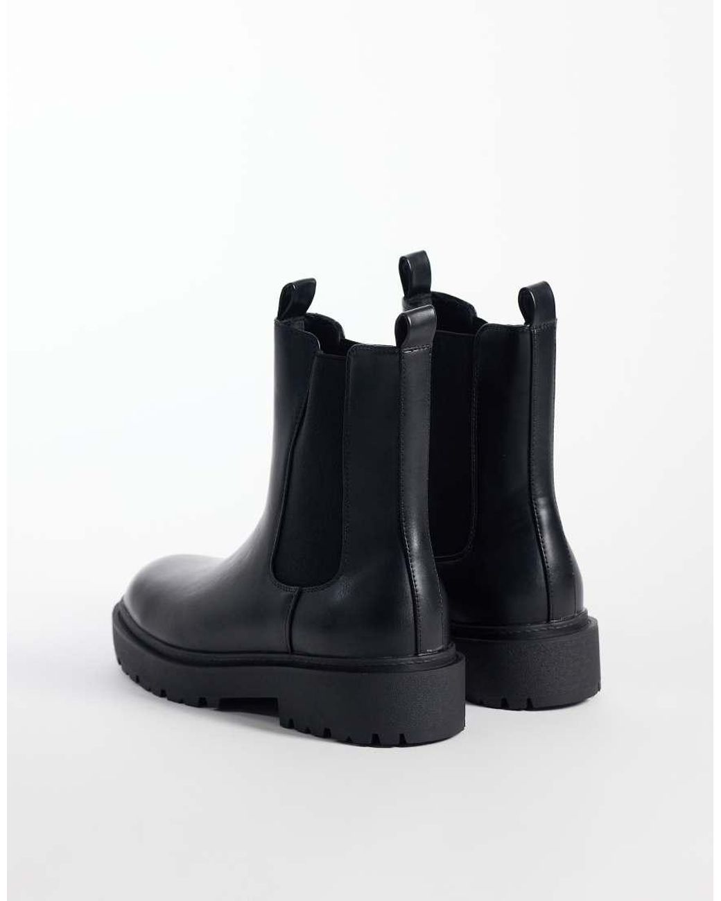 ASOS Blue Chelsea Boots With Cleated Sole for men