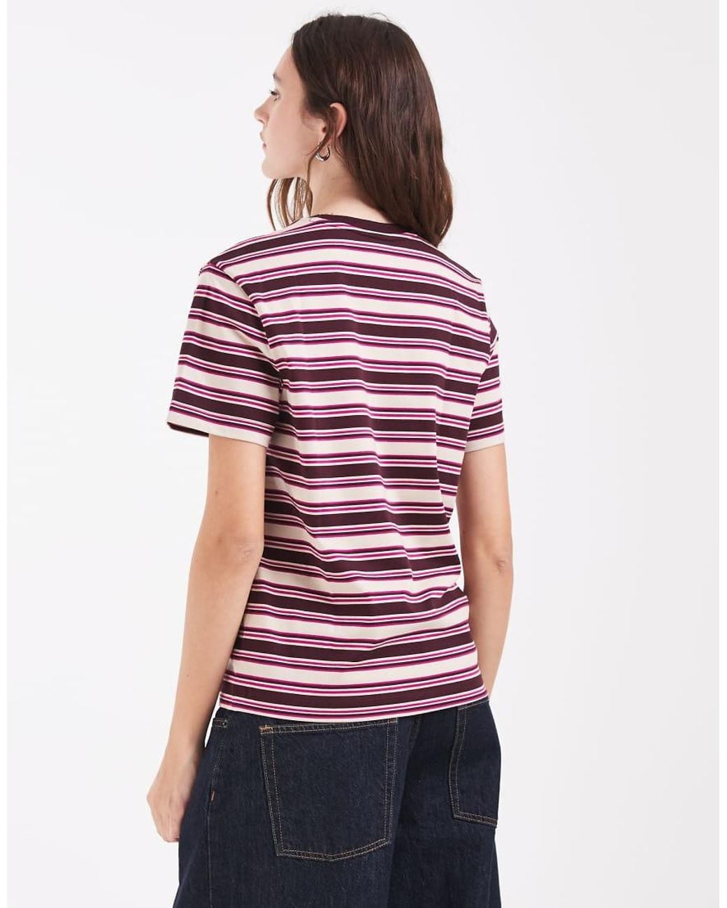 Lacoste Red Stripe Short Sleeve Jersey T-Shirt