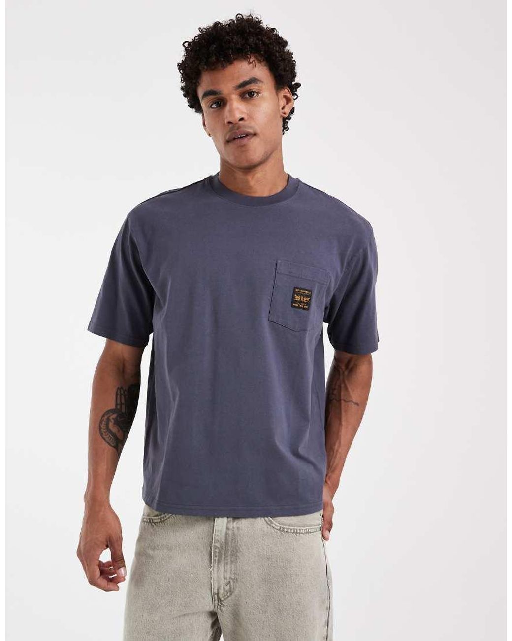Levi's Blue Workwear Pocket T-shirt for men